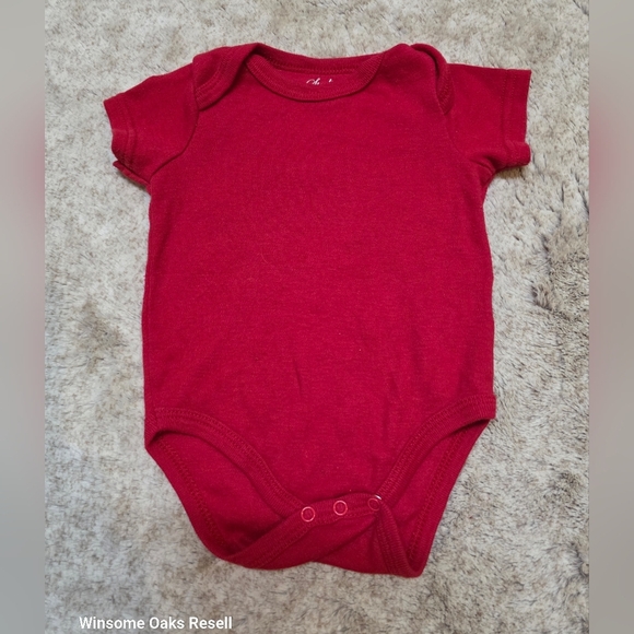 Red Onesie with Navy Nautical Shorts - Picture 2 of 5